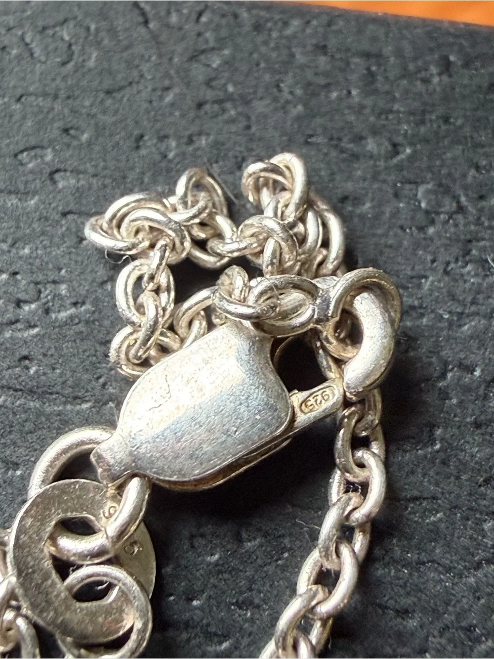 Sterling Silver blue topaz Cut Pendant Necklace - Silver 925 with 14k accents - Picture 5 of 5